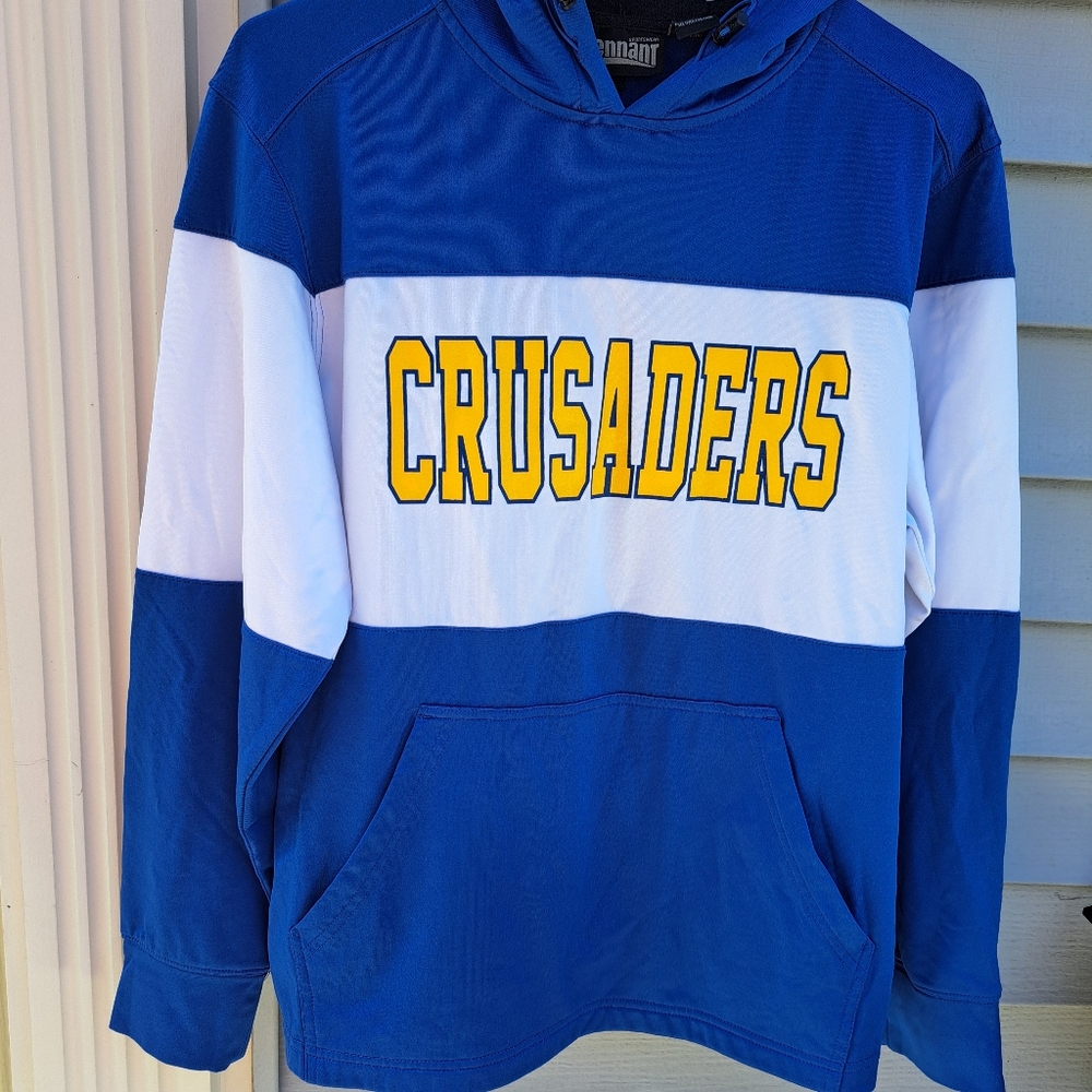 Pennant Sportwear Blue and White Crusaders Butler Hoodie Sweater Sz Small